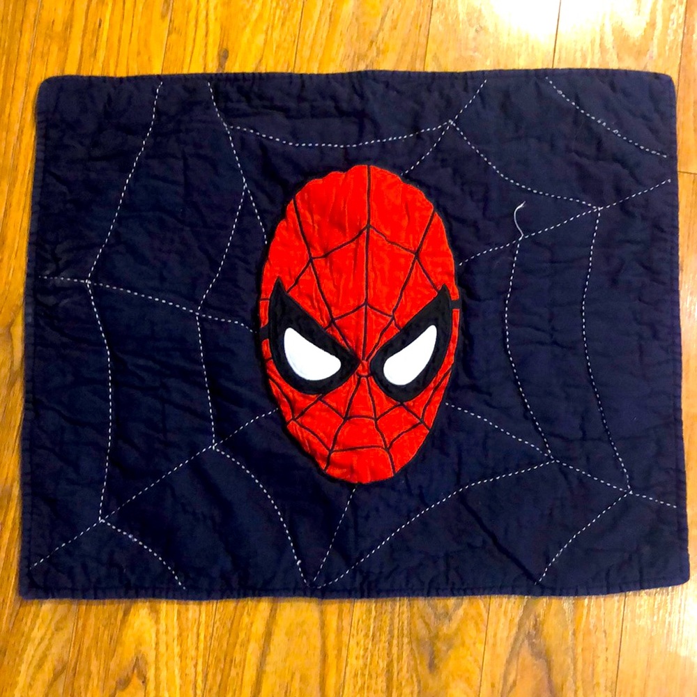 Spiderman quilted pillow sham